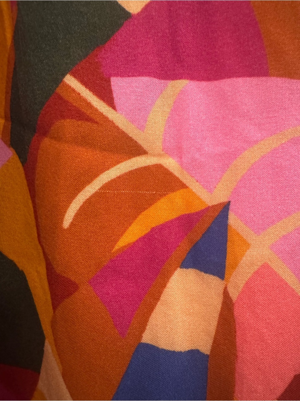 Anthropologie Farm Rio Satin floral orange pink blue slip - Picture 11 of 12